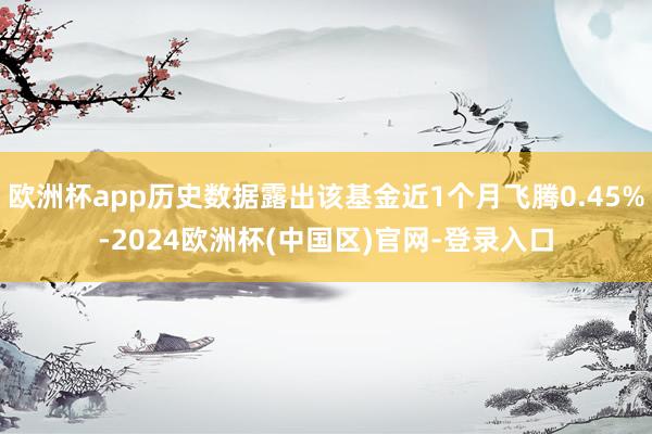 欧洲杯app历史数据露出该基金近1个月飞腾0.45%-2024欧洲杯(中国区)官网-登录入口
