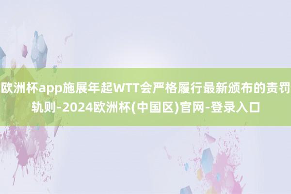 欧洲杯app施展年起WTT会严格履行最新颁布的责罚轨则-2024欧洲杯(中国区)官网-登录入口