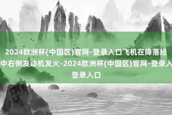 2024欧洲杯(中国区)官网-登录入口飞机在降落经由中右侧发动机发火-2024欧洲杯(中国区)官网-登录入口