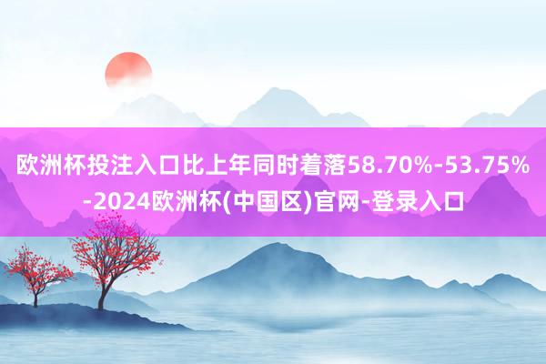 欧洲杯投注入口比上年同时着落58.70%-53.75%-2024欧洲杯(中国区)官网-登录入口