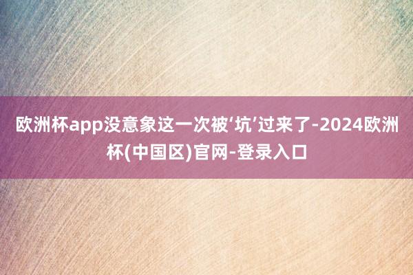 欧洲杯app没意象这一次被‘坑’过来了-2024欧洲杯(中国区)官网-登录入口