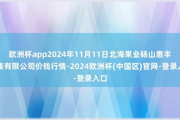 欧洲杯app2024年11月11日北海果业砀山惠丰市集有限公司价钱行情-2024欧洲杯(中国区)官网-登录入口