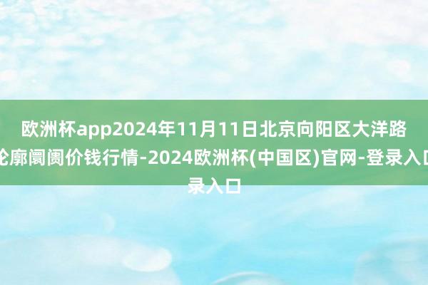 欧洲杯app2024年11月11日北京向阳区大洋路轮廓阛阓价钱行情-2024欧洲杯(中国区)官网-登录入口