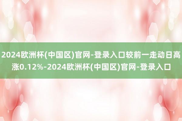 2024欧洲杯(中国区)官网-登录入口较前一走动日高涨0.12%-2024欧洲杯(中国区)官网-登录入口