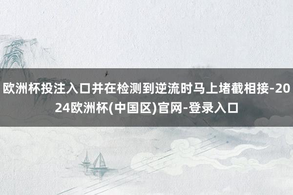 欧洲杯投注入口并在检测到逆流时马上堵截相接-2024欧洲杯(中国区)官网-登录入口