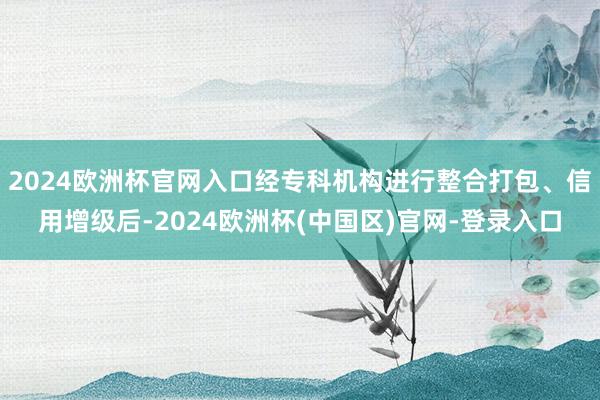 2024欧洲杯官网入口经专科机构进行整合打包、信用增级后-2024欧洲杯(中国区)官网-登录入口