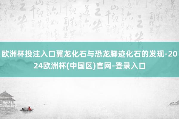 欧洲杯投注入口翼龙化石与恐龙脚迹化石的发现-2024欧洲杯(中国区)官网-登录入口
