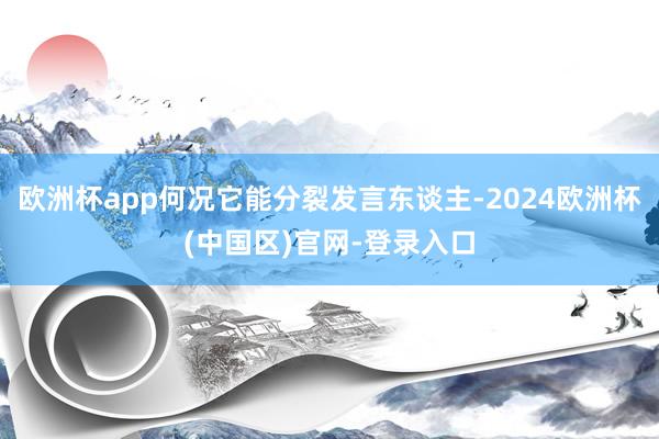 欧洲杯app何况它能分裂发言东谈主-2024欧洲杯(中国区)官网-登录入口