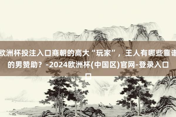 欧洲杯投注入口商朝的高大“玩家”，王人有哪些靠谱的男赞助？-2024欧洲杯(中国区)官网-登录入口