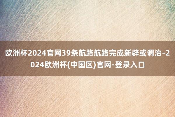 欧洲杯2024官网39条航路航路完成新辟或调治-2024欧洲杯(中国区)官网-登录入口